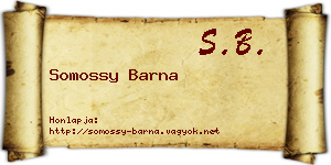 Somossy Barna névjegykártya